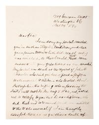 [CIVIL WAR - NAVY]. A group of 9 documents related to Robert Coster and his efforts to confirm the identity of the man who lashed Rear Admiral David G. Farragut to the rigging of the Hartford at the Battle of Mobile Bay.