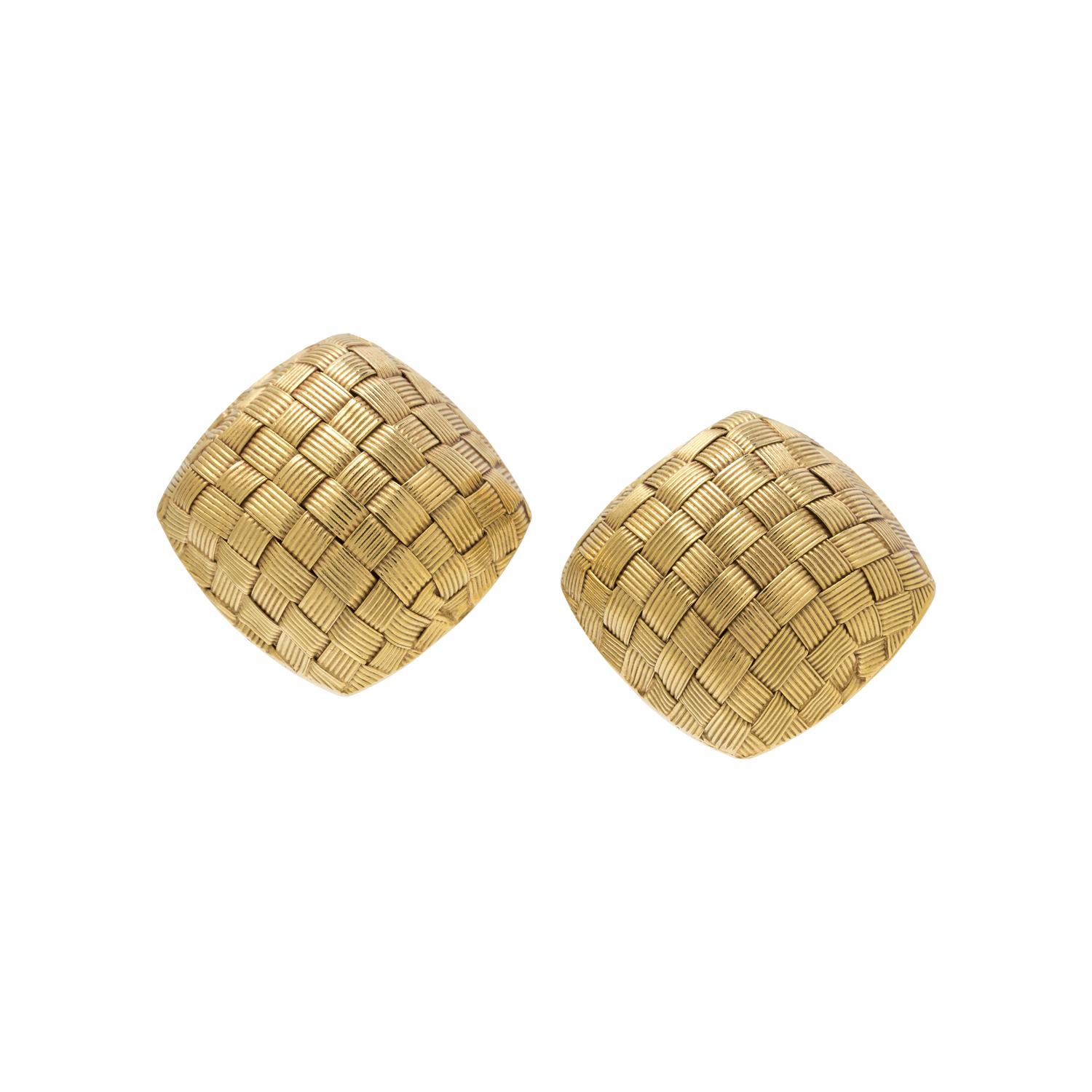 ROBERTO COIN, YELLOW GOLD 'APPASSIONATA' EARCLIPS