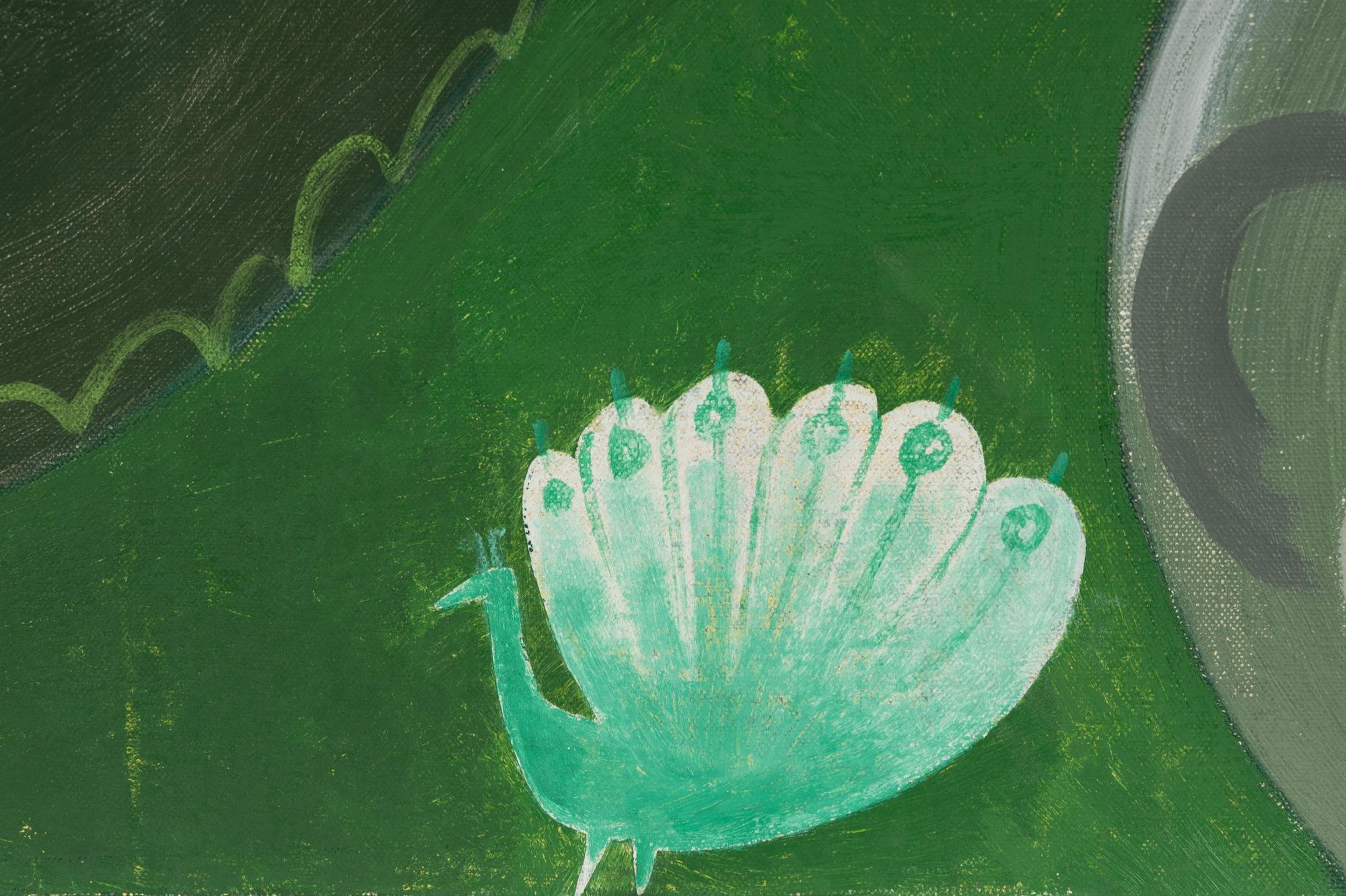 A group of three paintings ( Le pique-nique , Le paon , and Devant le port )