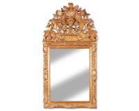 A Régence giltwood looking glass, circa 1720