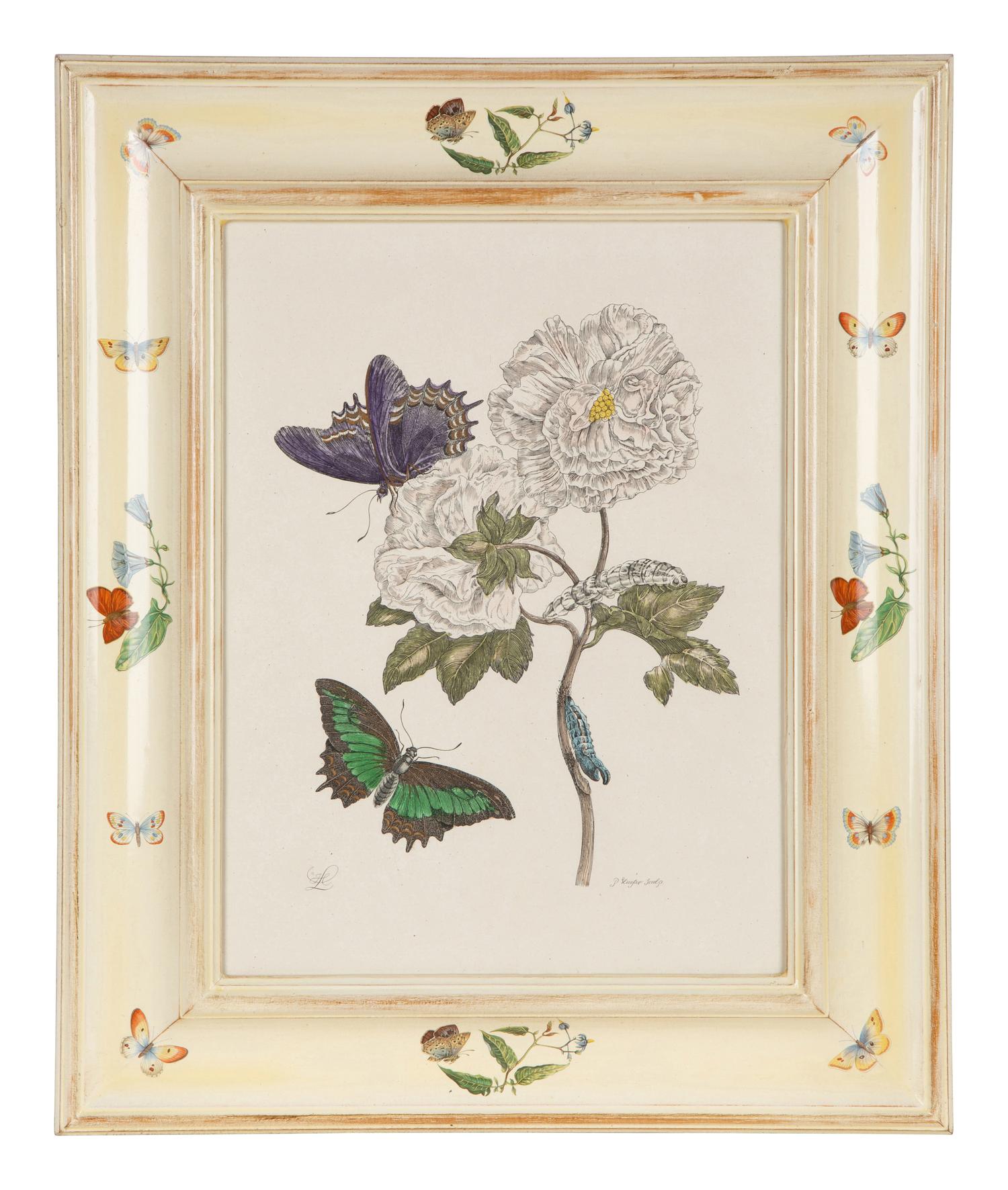 Three Butterfly and Botanical Prints — 20TH CENTURY