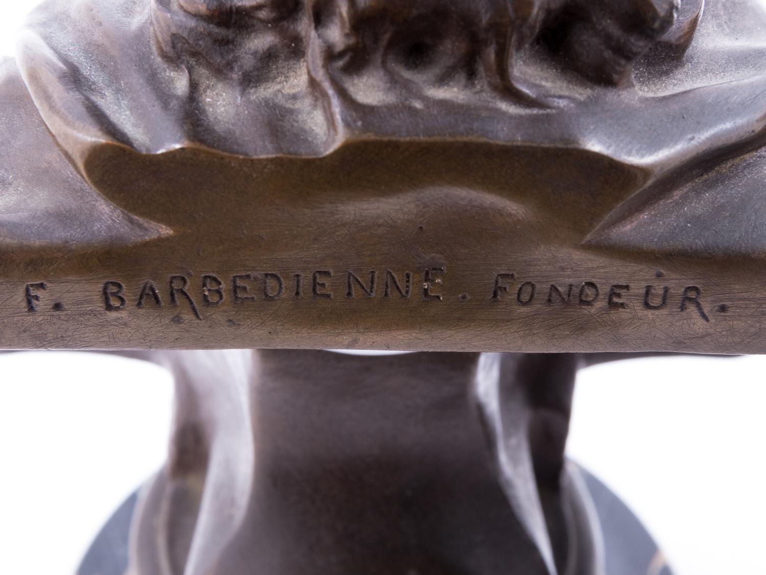 Two French Cast and Patinated Bronze Figures