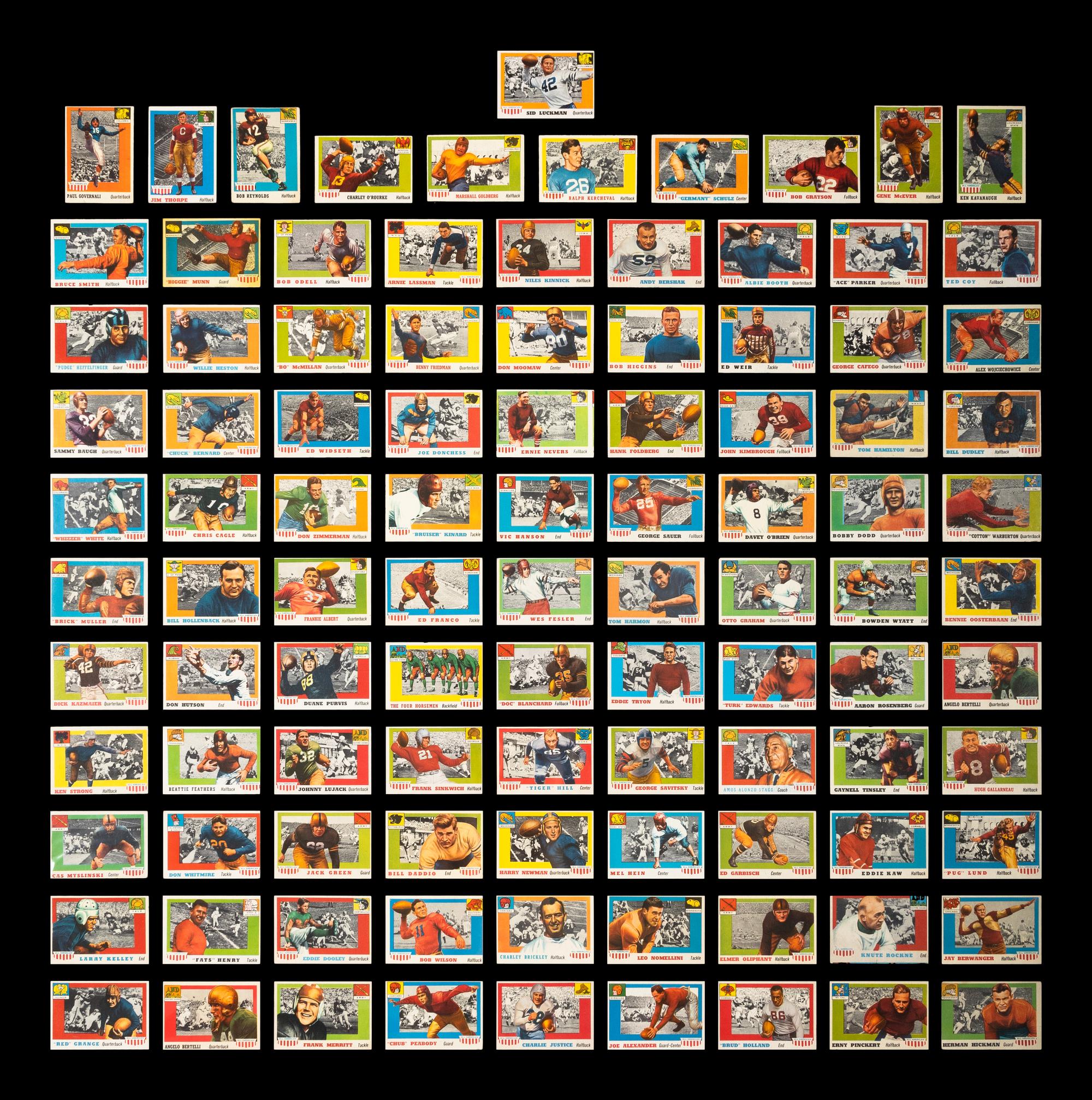 A Complete Set of 1955 Topps All American Football Cards (100/100)