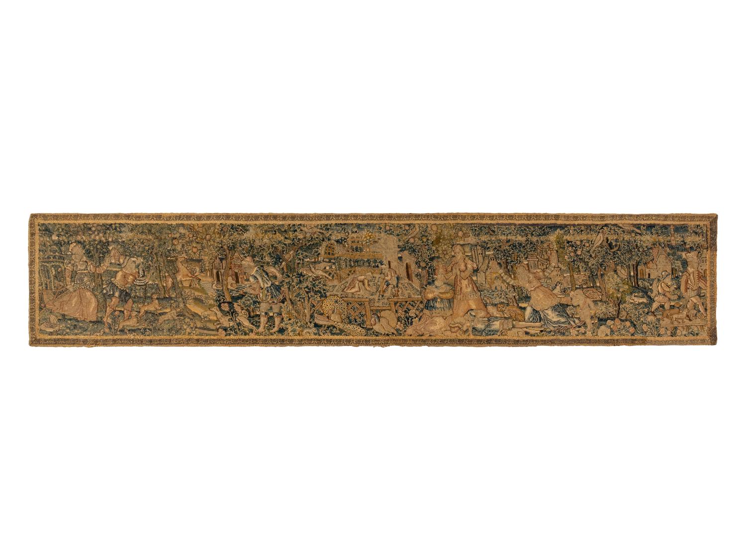 A Flemish Needlepoint Tapestry Panel