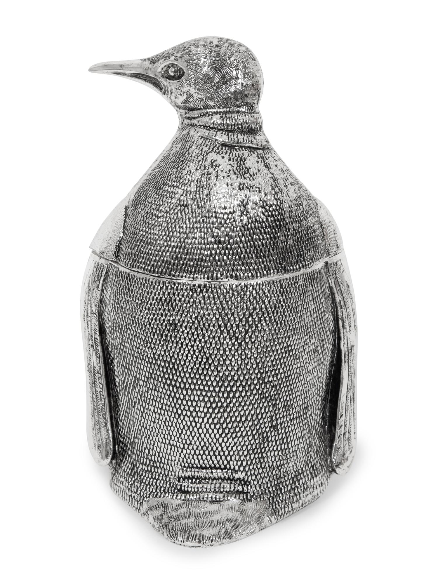 A Mauro Manetti Silver-Plated Penguin Ice Bucket