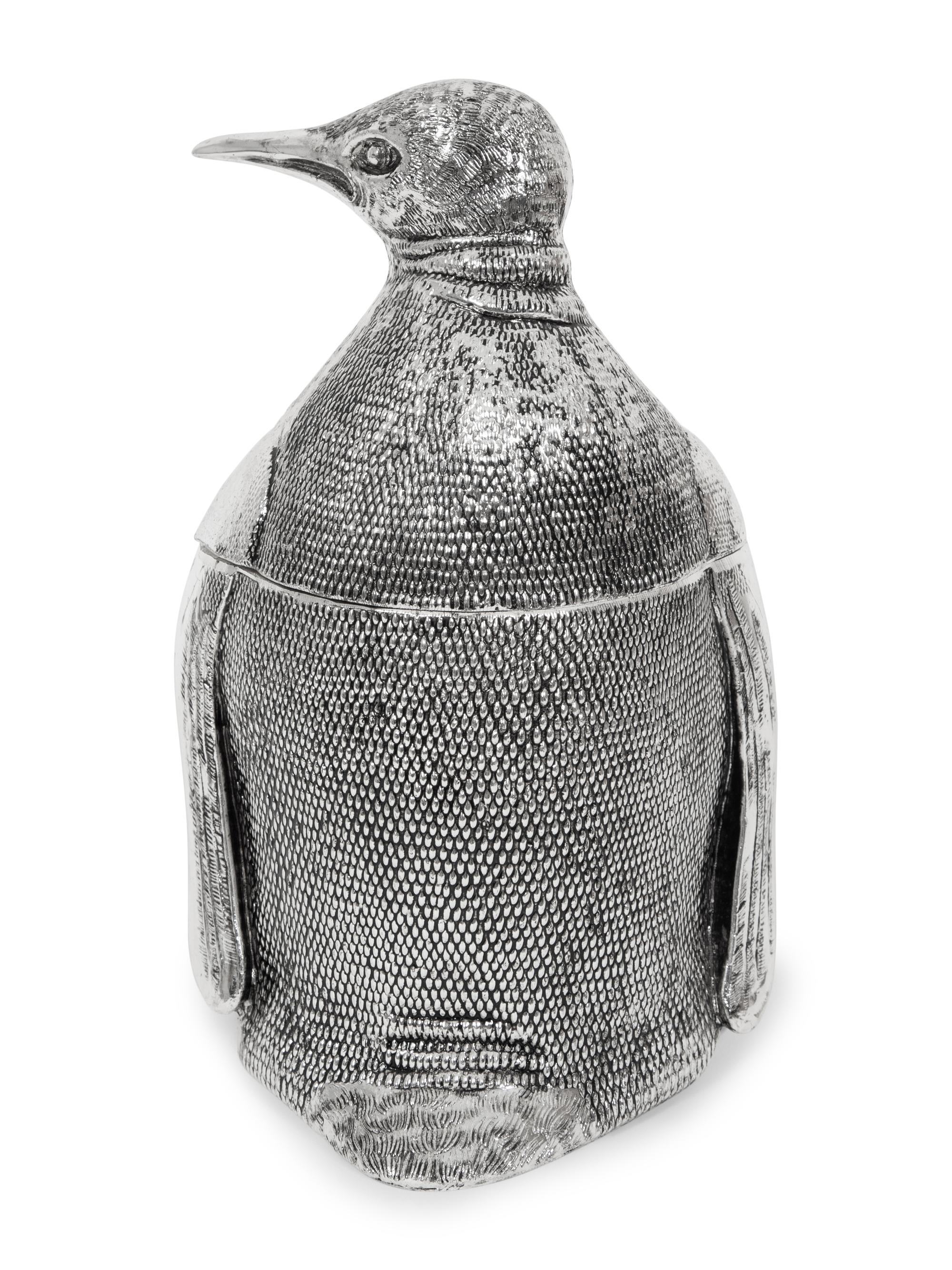 A Mauro Manetti Silver-Plated Penguin Ice Bucket