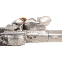 Pair of Queen Anne Flintlock Pistols by Freeman in Reconfigured Modern Case