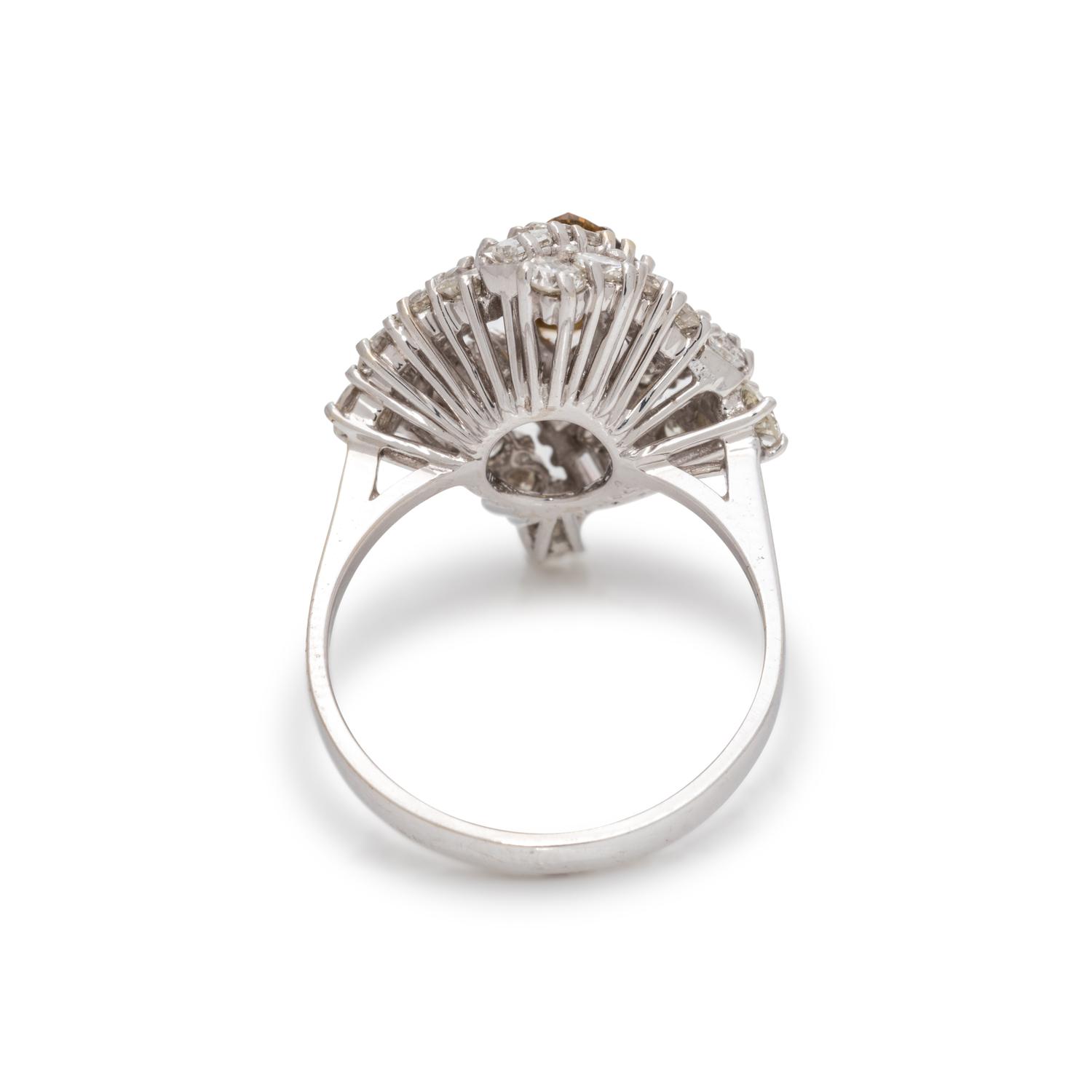 COLORED DIAMOND AND DIAMOND RING