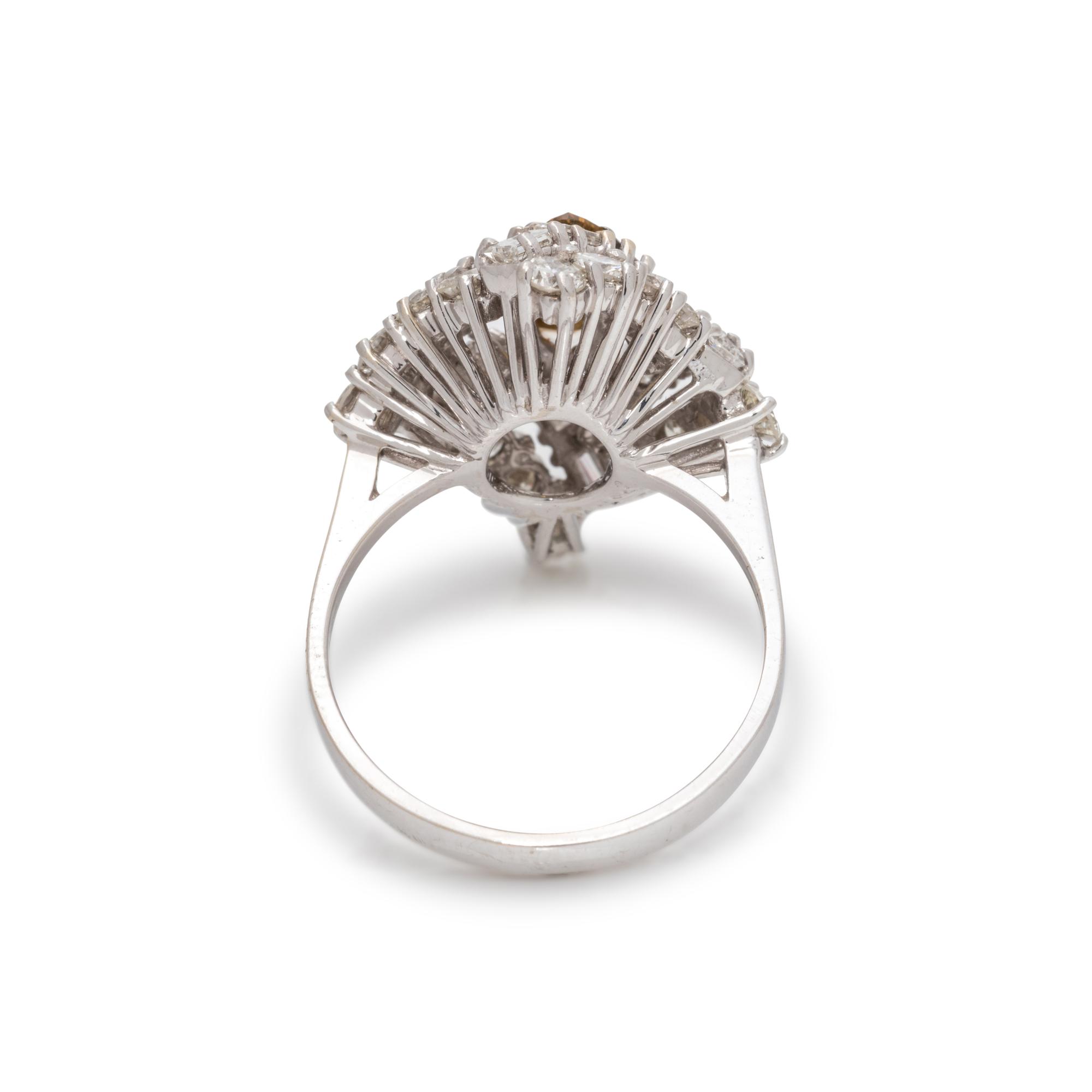 COLORED DIAMOND AND DIAMOND RING