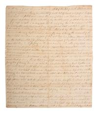 [SLAVERY & ABOLITION]. Manuscript last will and testament of enslaver Daniel Abbott, naming nine enslaved men, women, and children. District of Laurens, SC, 30 October 1800.