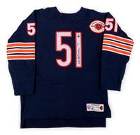 A Group of Seven Chicago Bears Signed Items Including Gale Sayers and Dick Butkus Jerseys (BAS Beckett Authentication Services Certified),