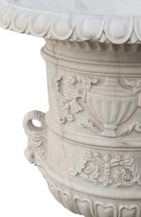 A Pair of Italian Neoclassical Style Marble Urns