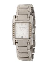 TIFFANY & CO., BAUME & MERCIER, STAINLESS STEEL AND DIAMOND 'HAMPTON' WATCH