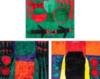 Untitled (Prehistoric Animals), Untitled (Prehistoric Enviornment) and Untitled (Prehistoric Enviornment) (three works)