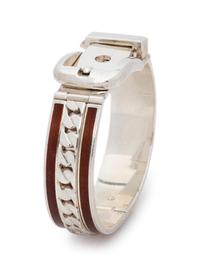 GUCCI, BELT MOTIF BANGLE BRACELET