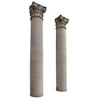 Six Monumental Limestone Columns from the Chicago Mercantile Exchange Building, designed by Chicago architect Alfred Alschuler 45.5" W — United States, Circa 1927