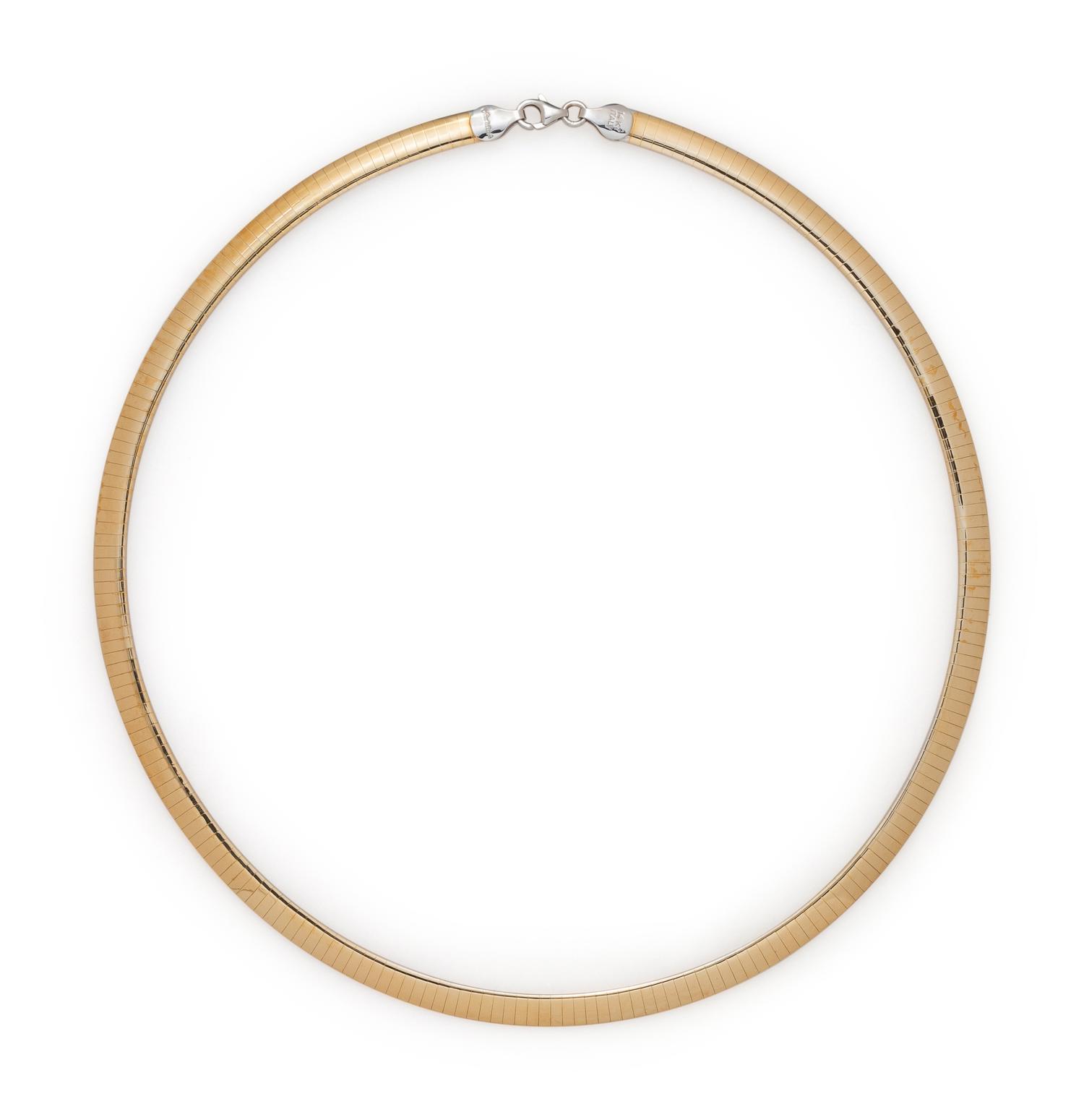 BICOLOR GOLD COLLAR NECKLACE