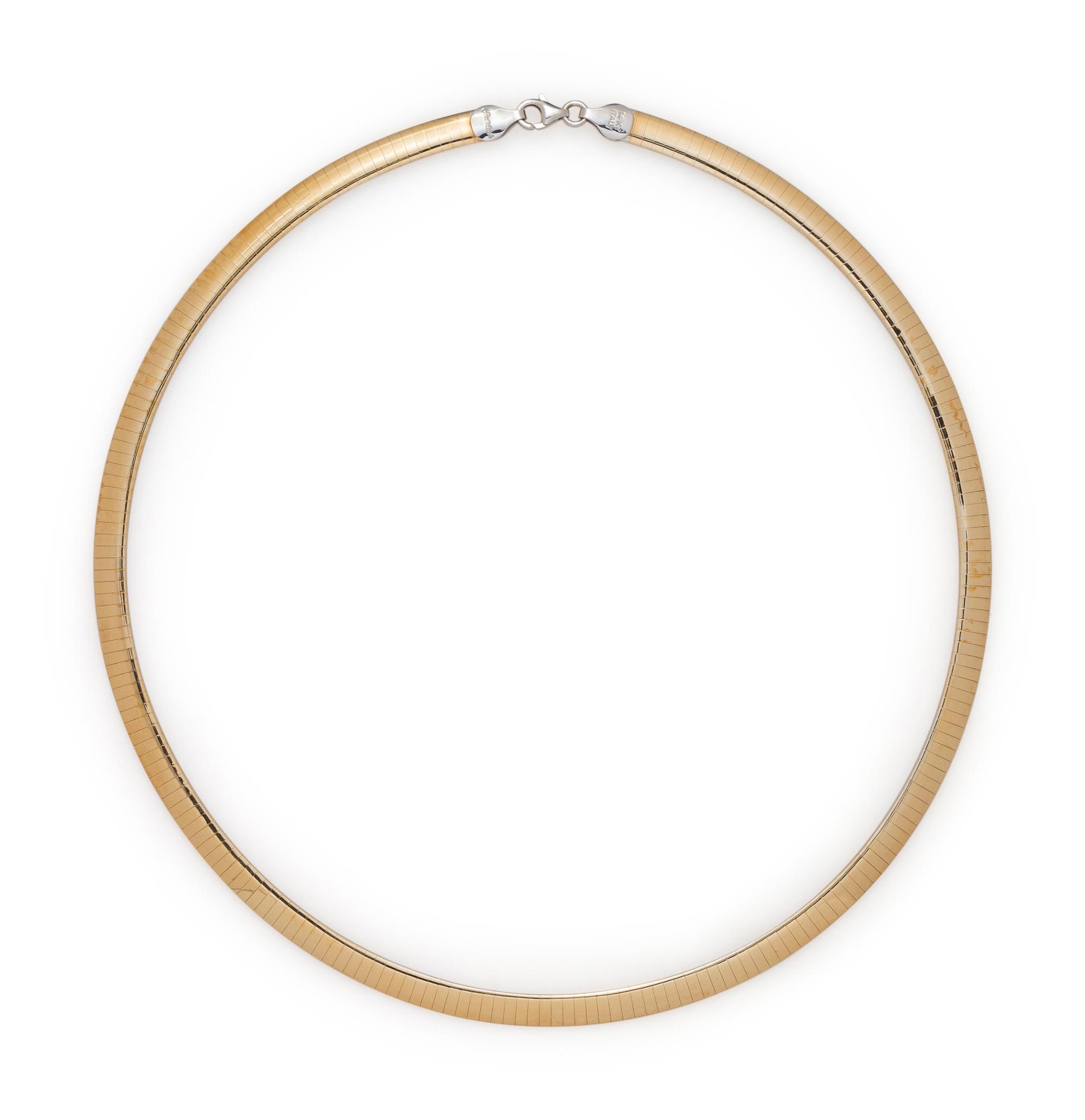 BICOLOR GOLD COLLAR NECKLACE