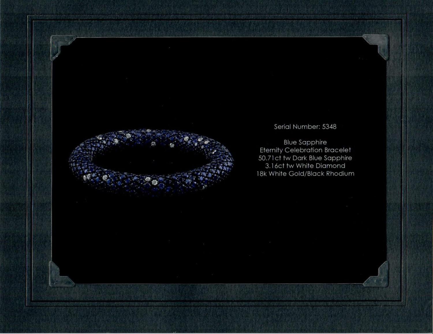 Robert Procop, Sapphire, Diamond, and Blackened Gold 'Eternity Celebration' Bracelet
