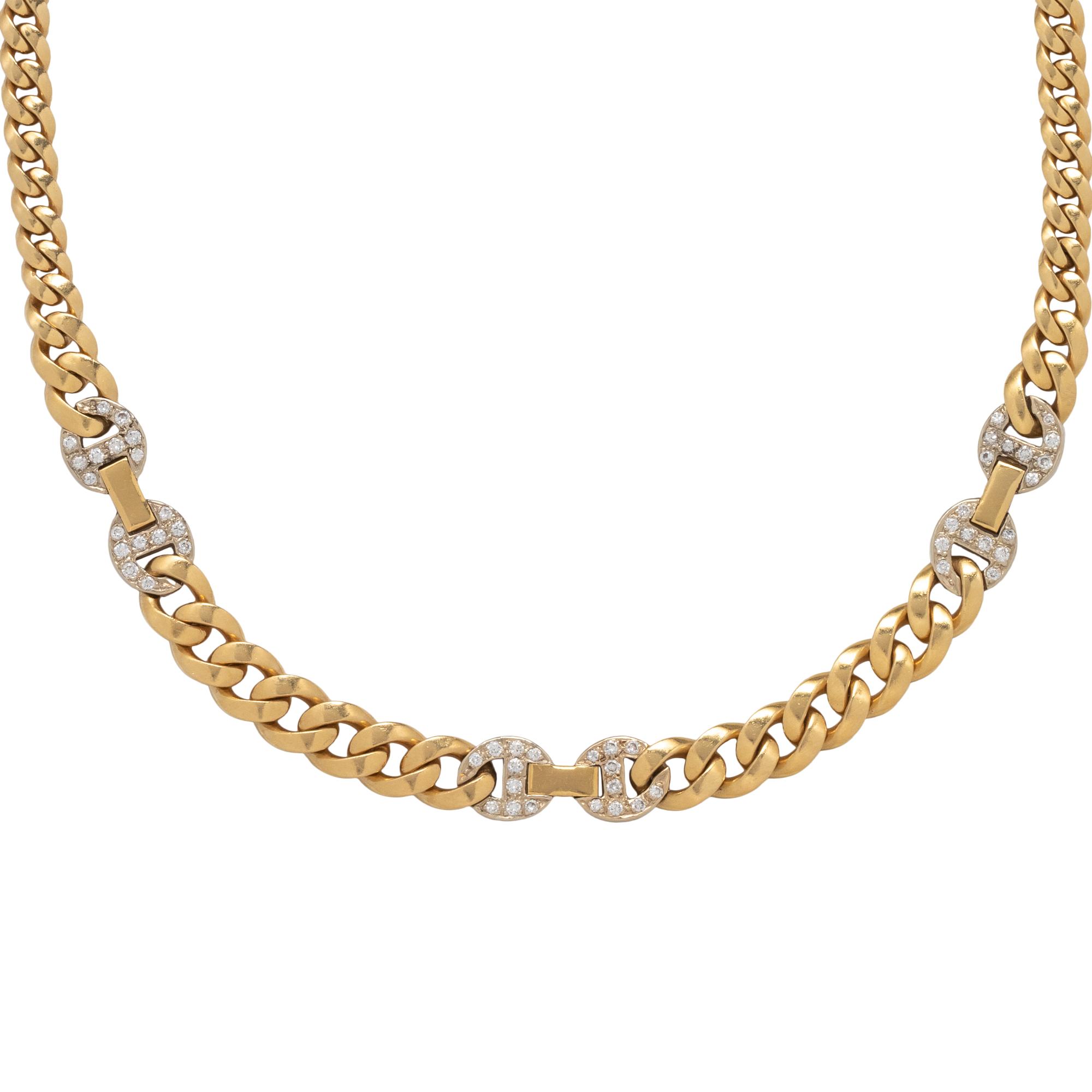 YELLOW GOLD AND DIAMOND NECKLACE