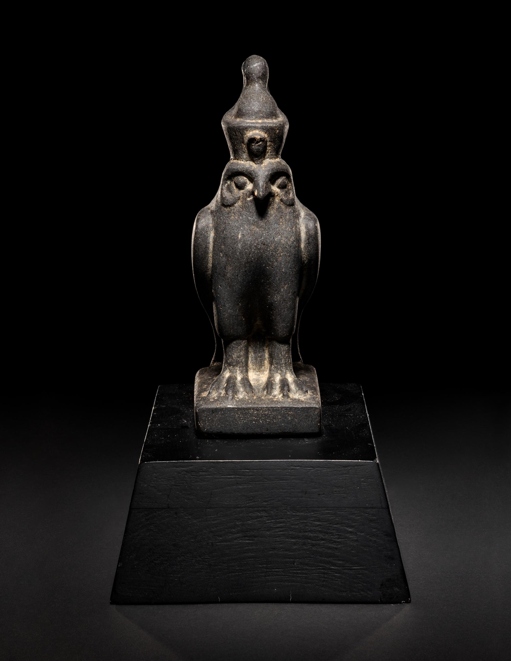 An Egyptian Basalt Falcon Horus