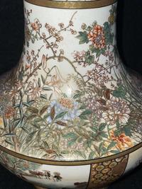 A finely-decorated Satsuma-type vase, Okamoto Ryozan 日本萨摩烧风格瓷瓶 亮山造 Meiji period ??