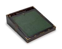 A Victorian Brass-Inlaid Mahogany Lap Desk — CIRCA 1873