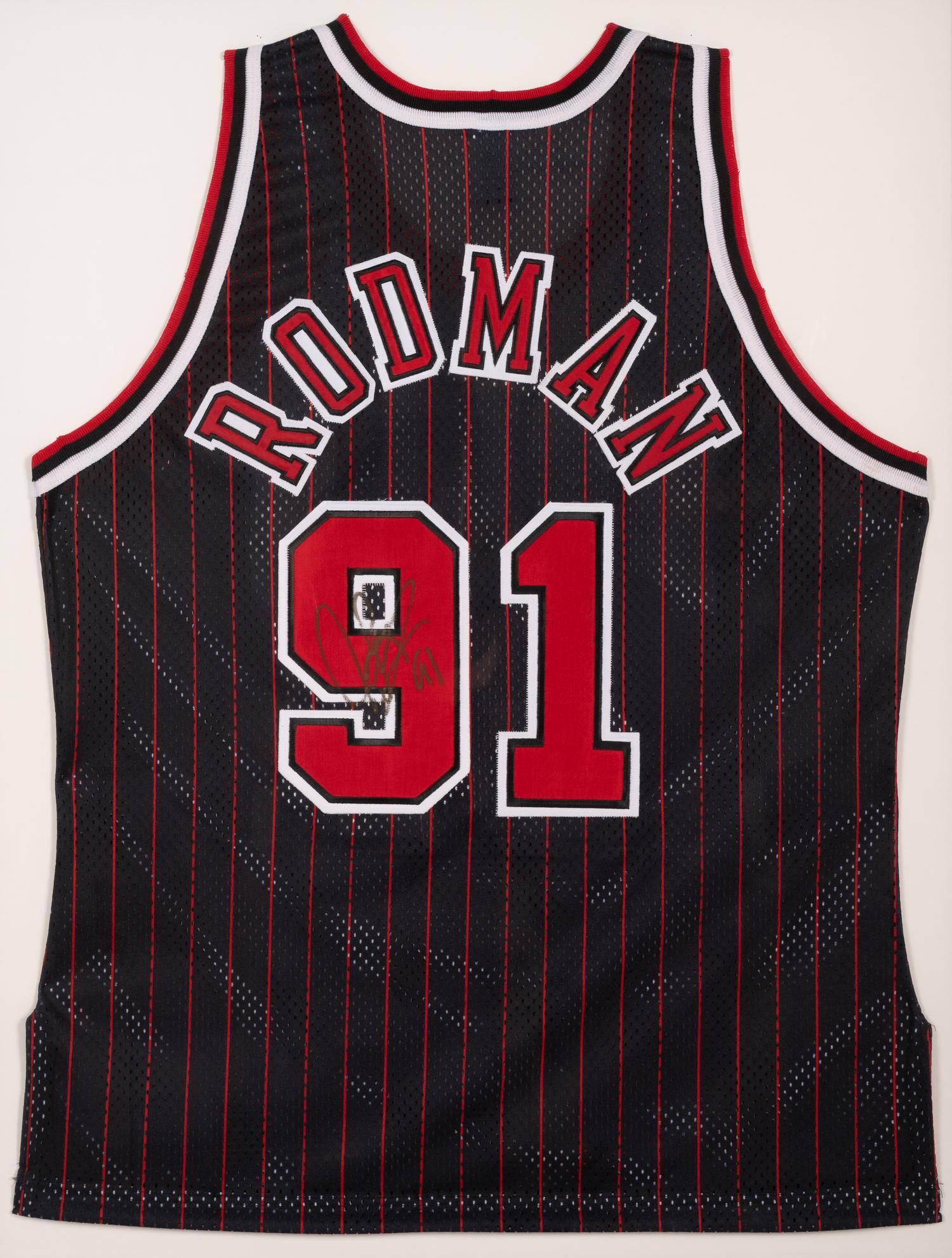 A Group of Scottie Pippen and Dennis Rodman Signed Autograph 1990s Chicago Bulls Jerseys (Beckett Authentication Services Letters BAS Certified),
