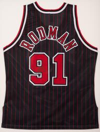 A Group of Scottie Pippen and Dennis Rodman Signed Autograph 1990s Chicago Bulls Jerseys (Beckett Authentication Services Letters BAS Certified),