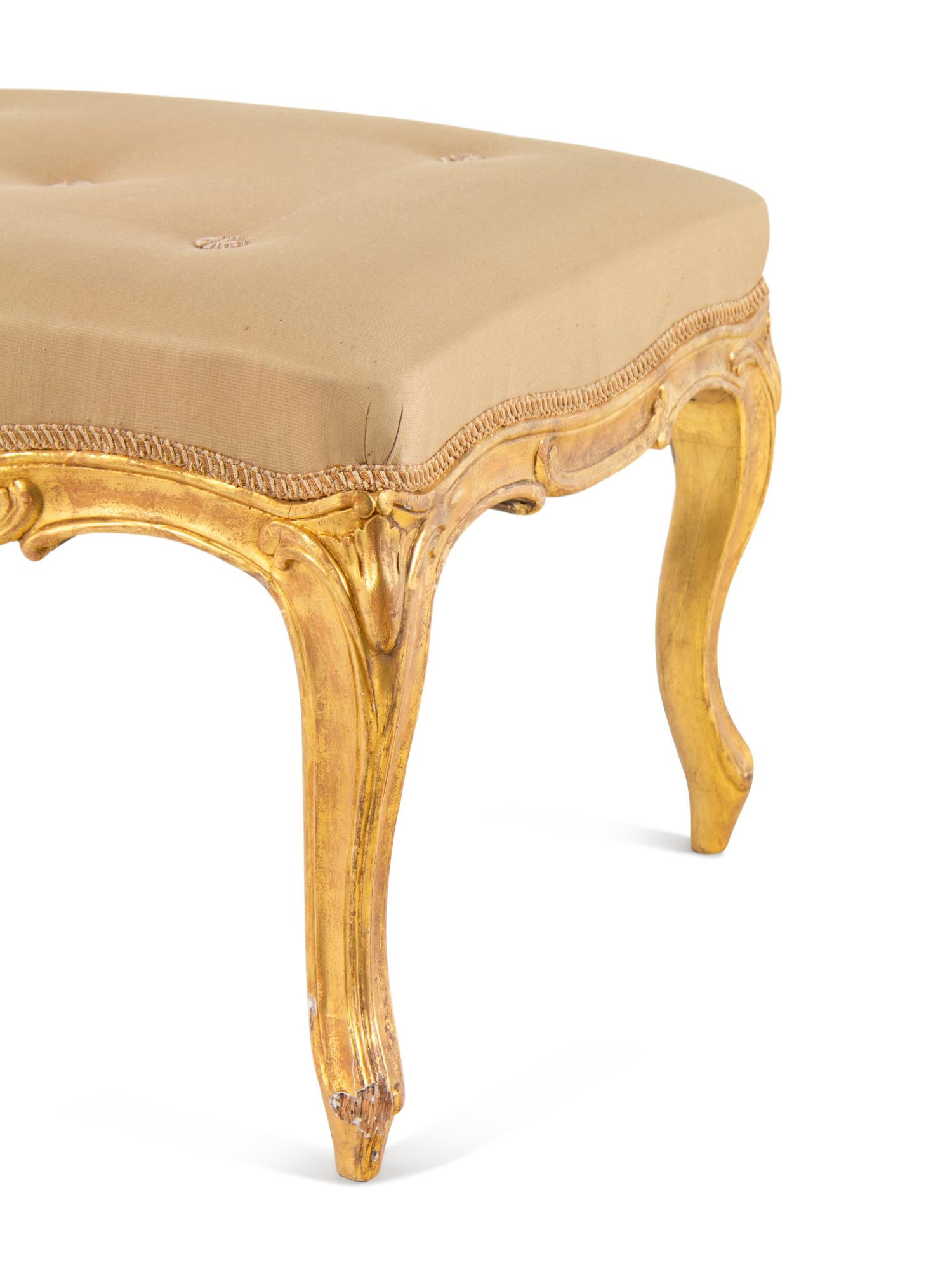 A George III Giltwood Window Bench