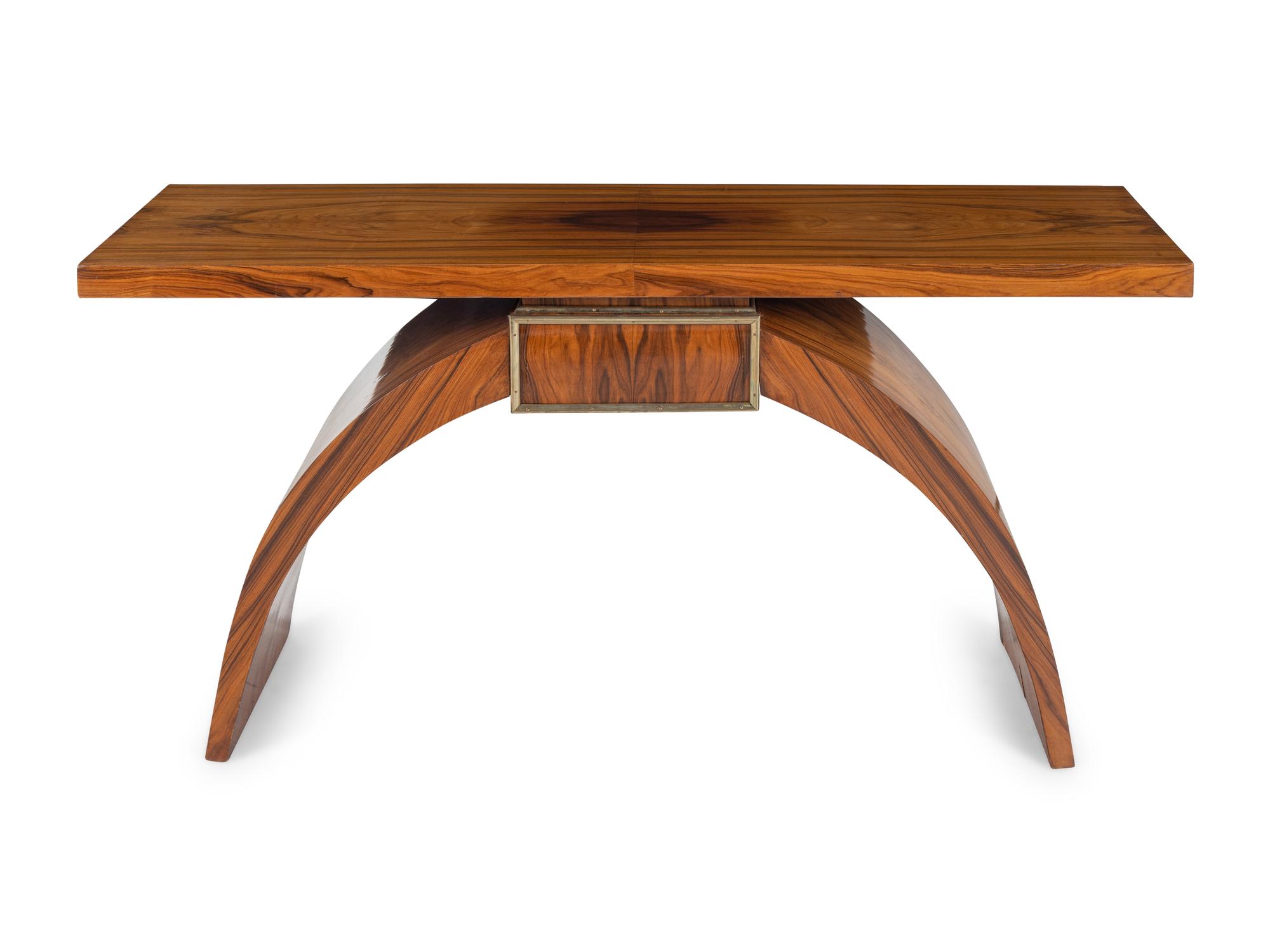 An Art Deco Rosewood Console Table