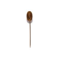 A Neoclassical Gold and Onyx Cameo Stickpin with a Goddess or Muse