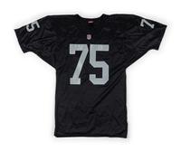 A Group of Howie Long Signed Autograph Items Featuring a Game Model Raiders Jersey