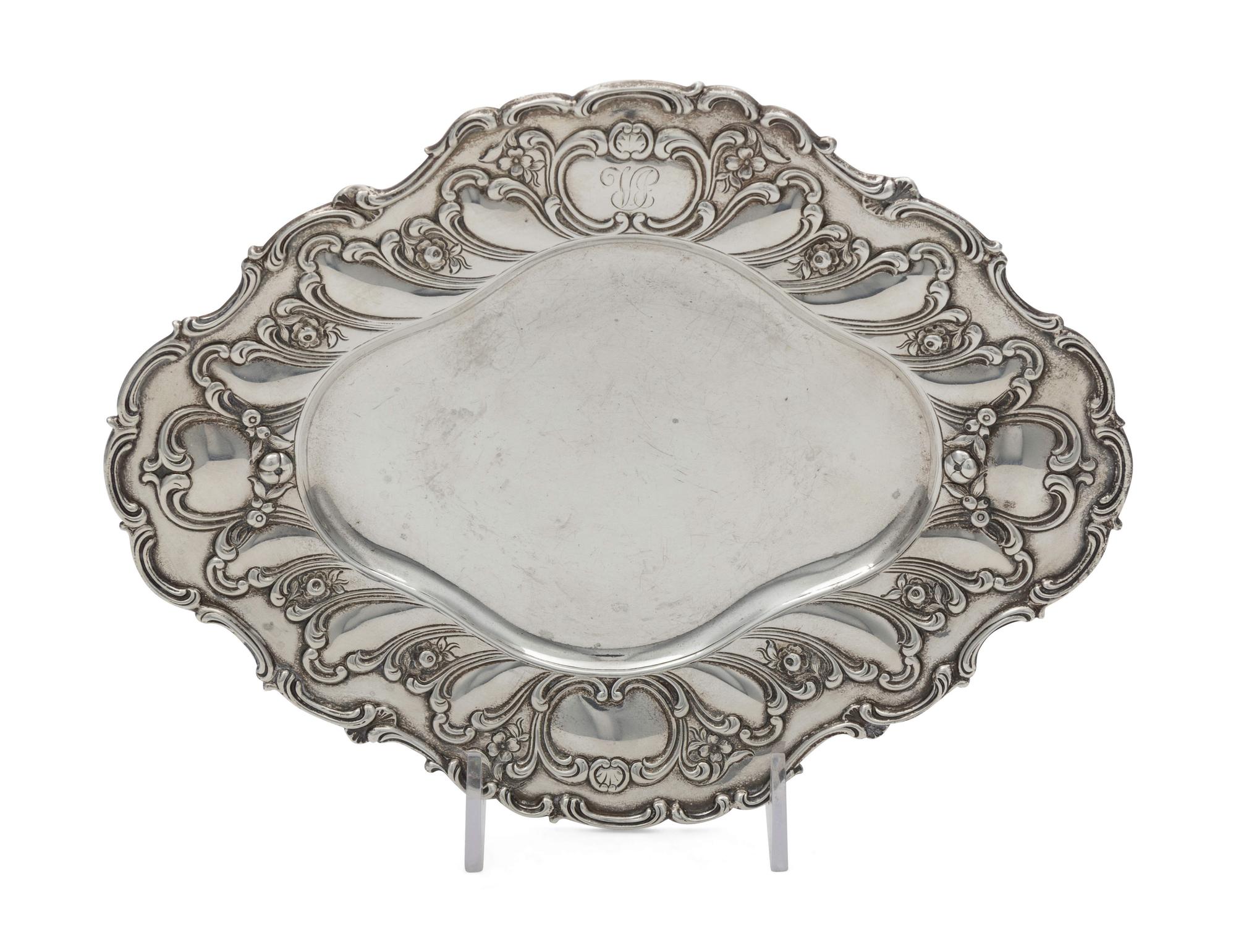 An American Silver Card Tray — Gorham Mfg. Co., Providence, RI, 1899
