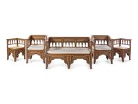 A Turkish Inlaid Parlor Suite