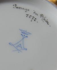 An Assembled Sevres Style Porcelain Topographical Service Width of widest 11 inches.