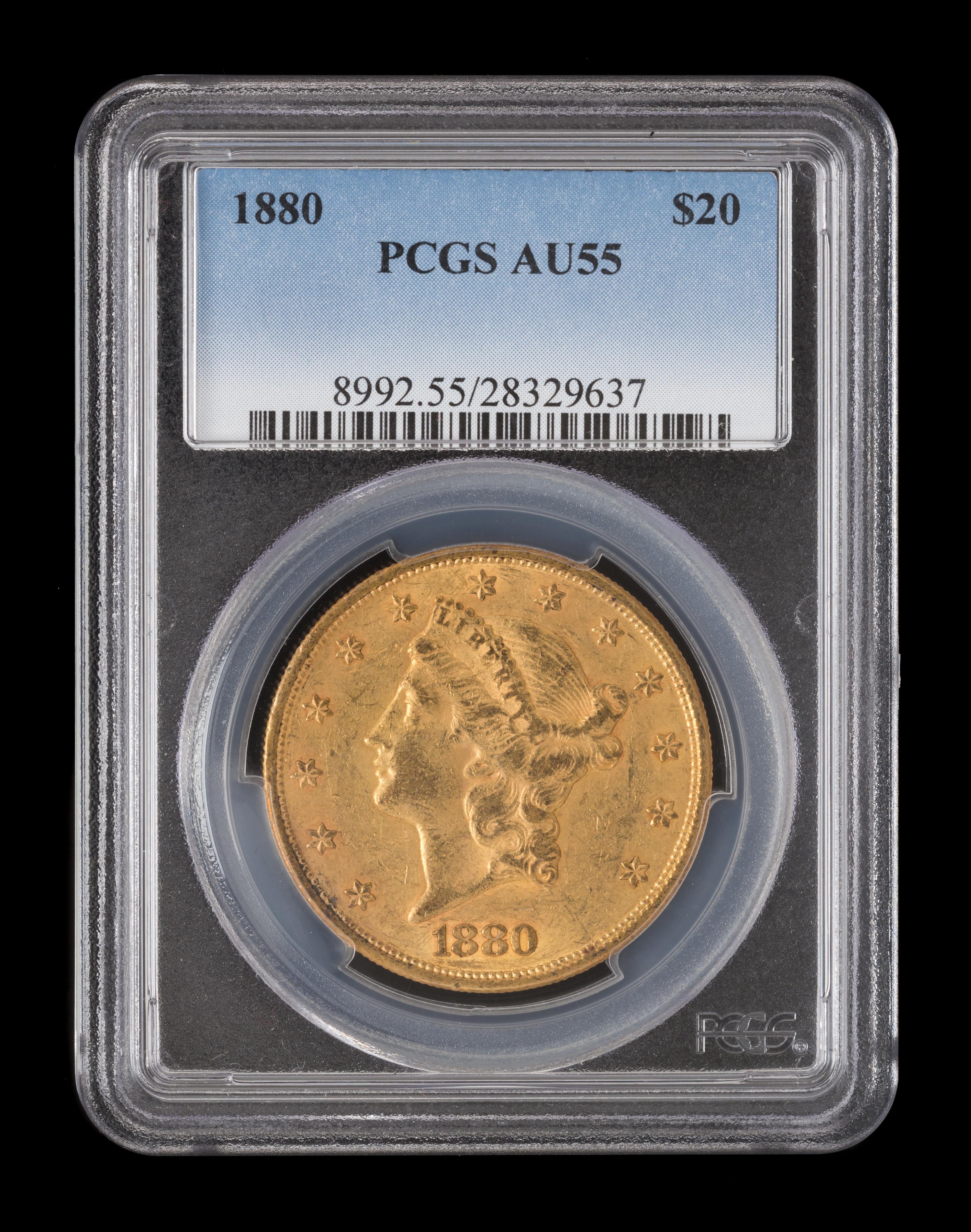 A United States 1880 Liberty Head $20 Gold Coin