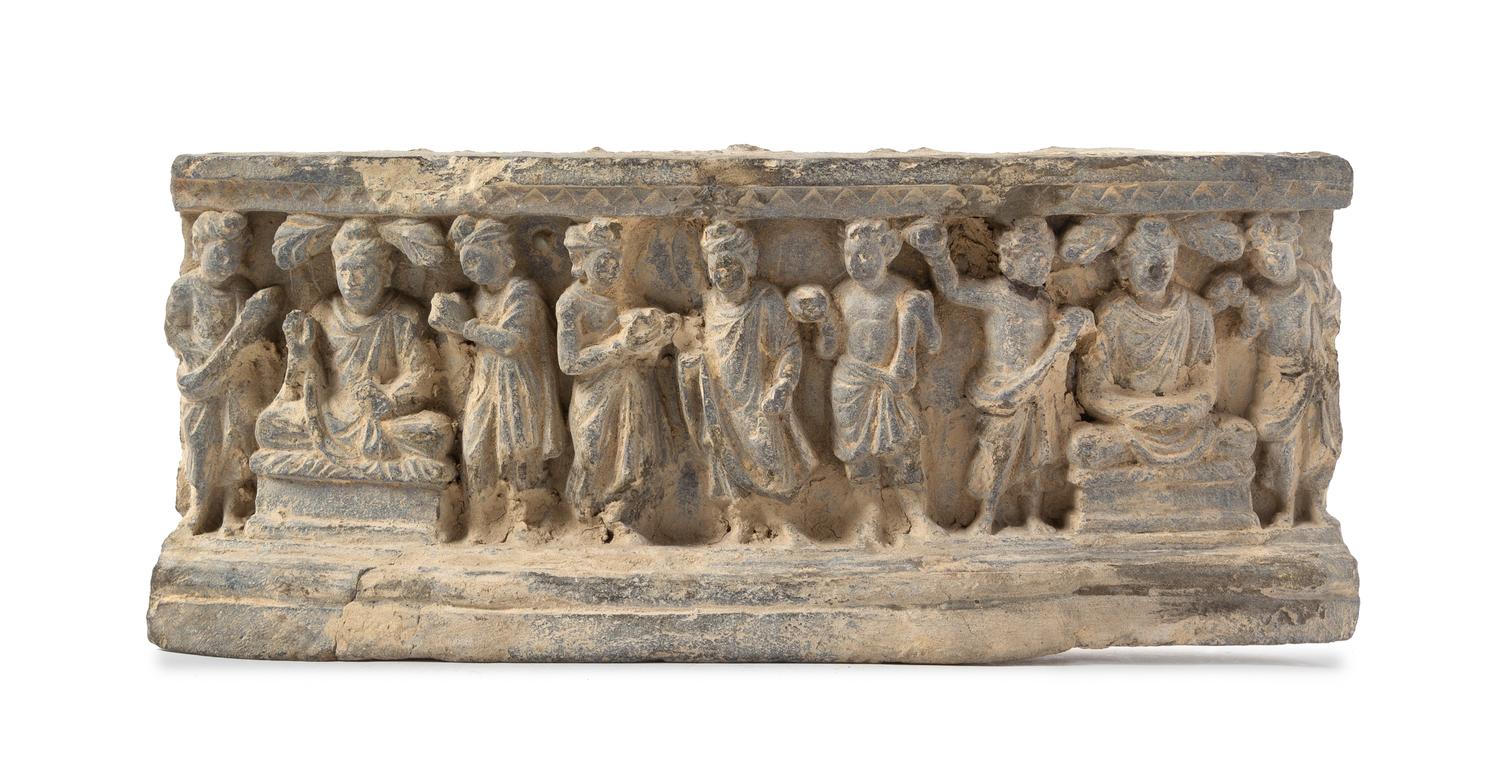 A Gandharan Schist Relief Panel Length 13 1/2 inches. — LIKELY 4TH-5TH CENTURY