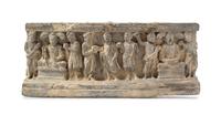 A Gandharan Schist Relief Panel Length 13 1/2 inches. — LIKELY 4TH-5TH CENTURY