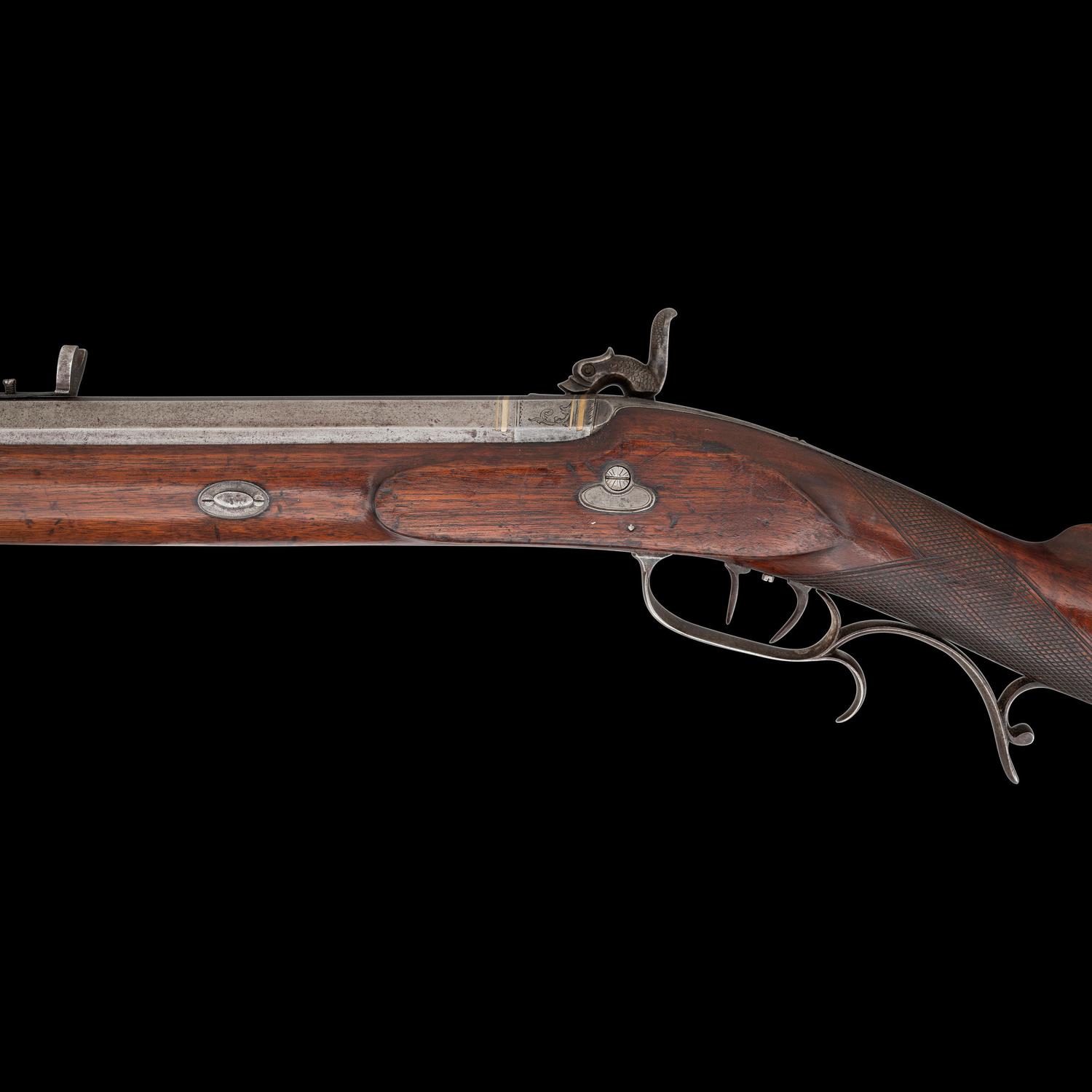 Lovely H.E. Dimick St. Louis Half-Stock Percussion Heavy Sporting Rifle