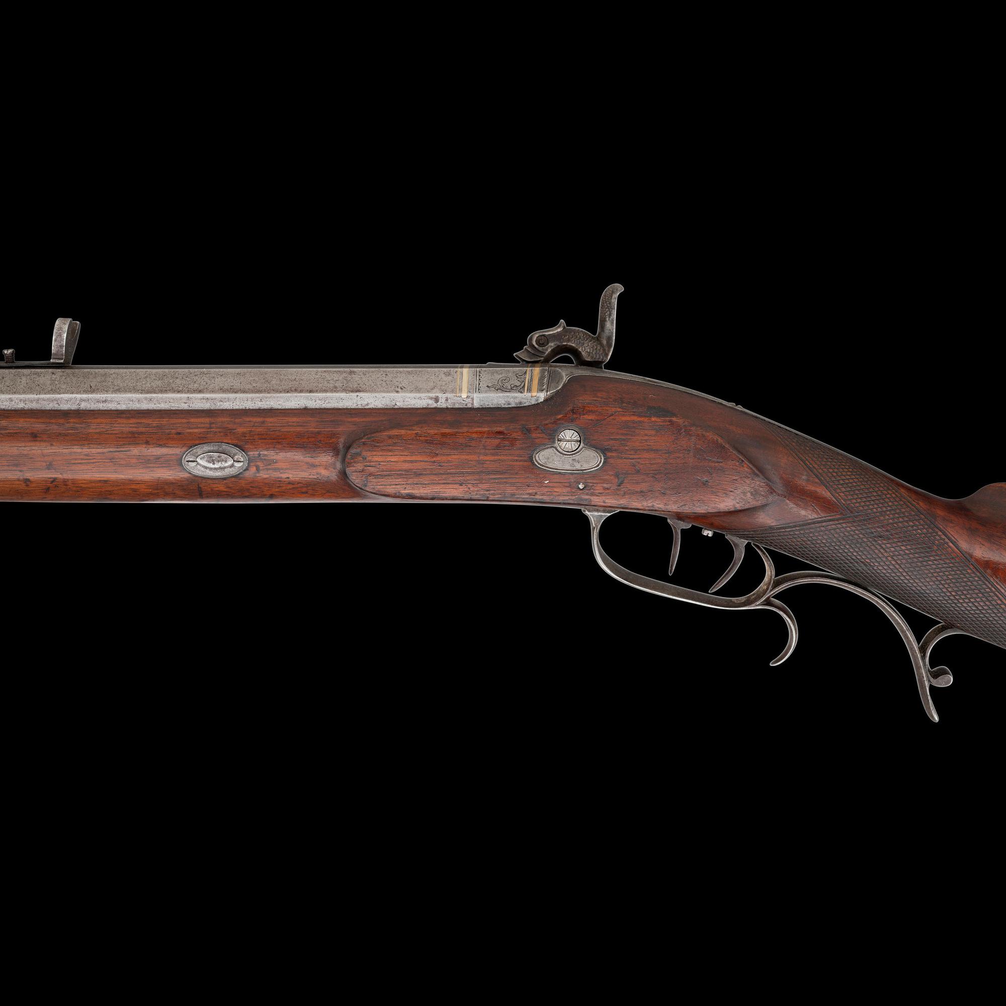 Lovely H.E. Dimick St. Louis Half-Stock Percussion Heavy Sporting Rifle