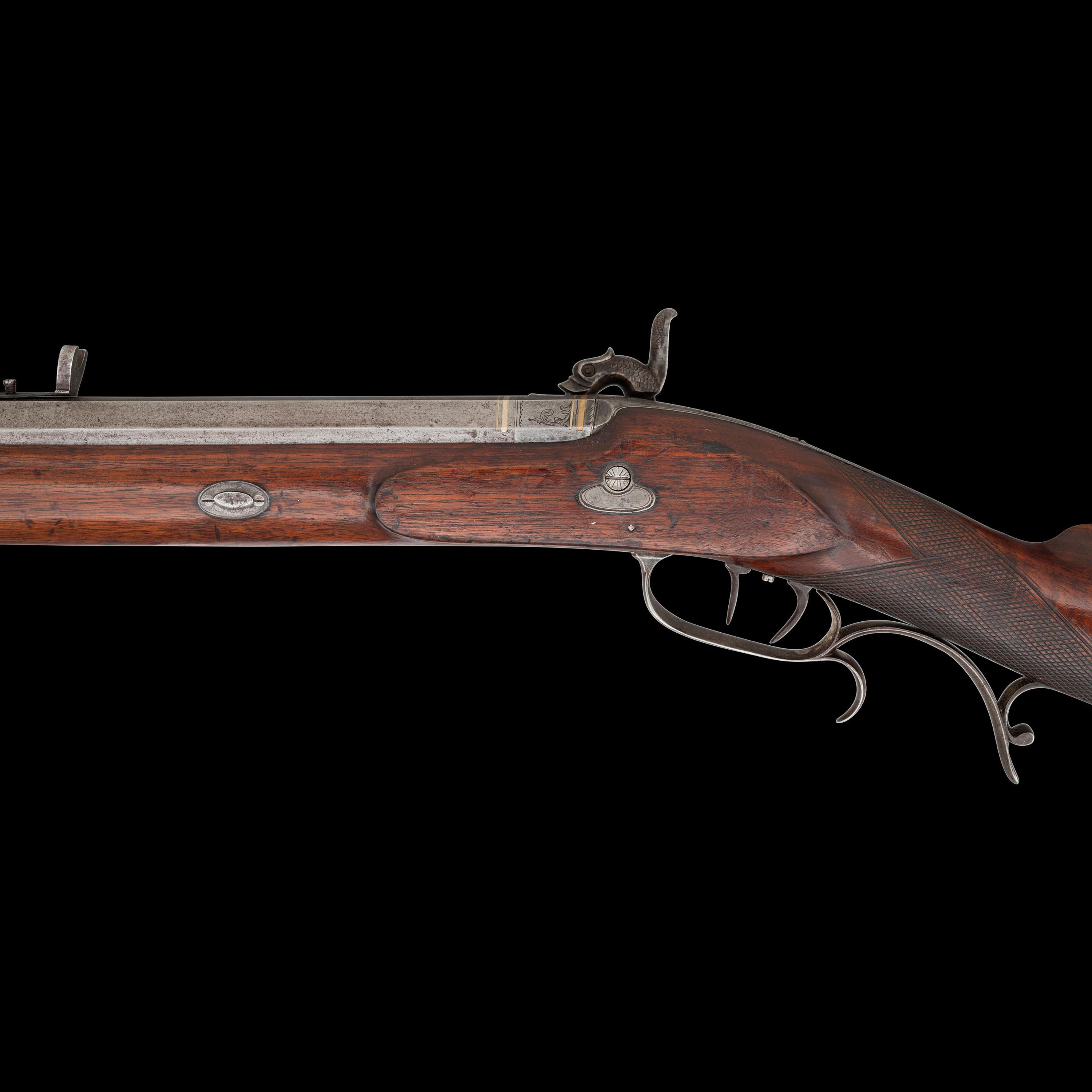 Lovely H.E. Dimick St. Louis Half-Stock Percussion Heavy Sporting Rifle