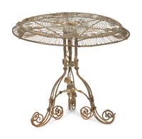 A Victorian Wire Garden Table