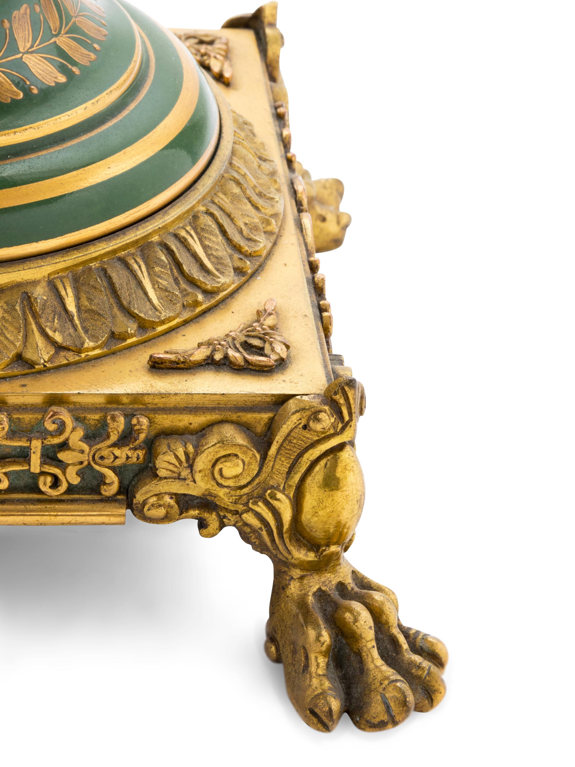 A Sèvres Style Gilt Bronze Mounted Urn