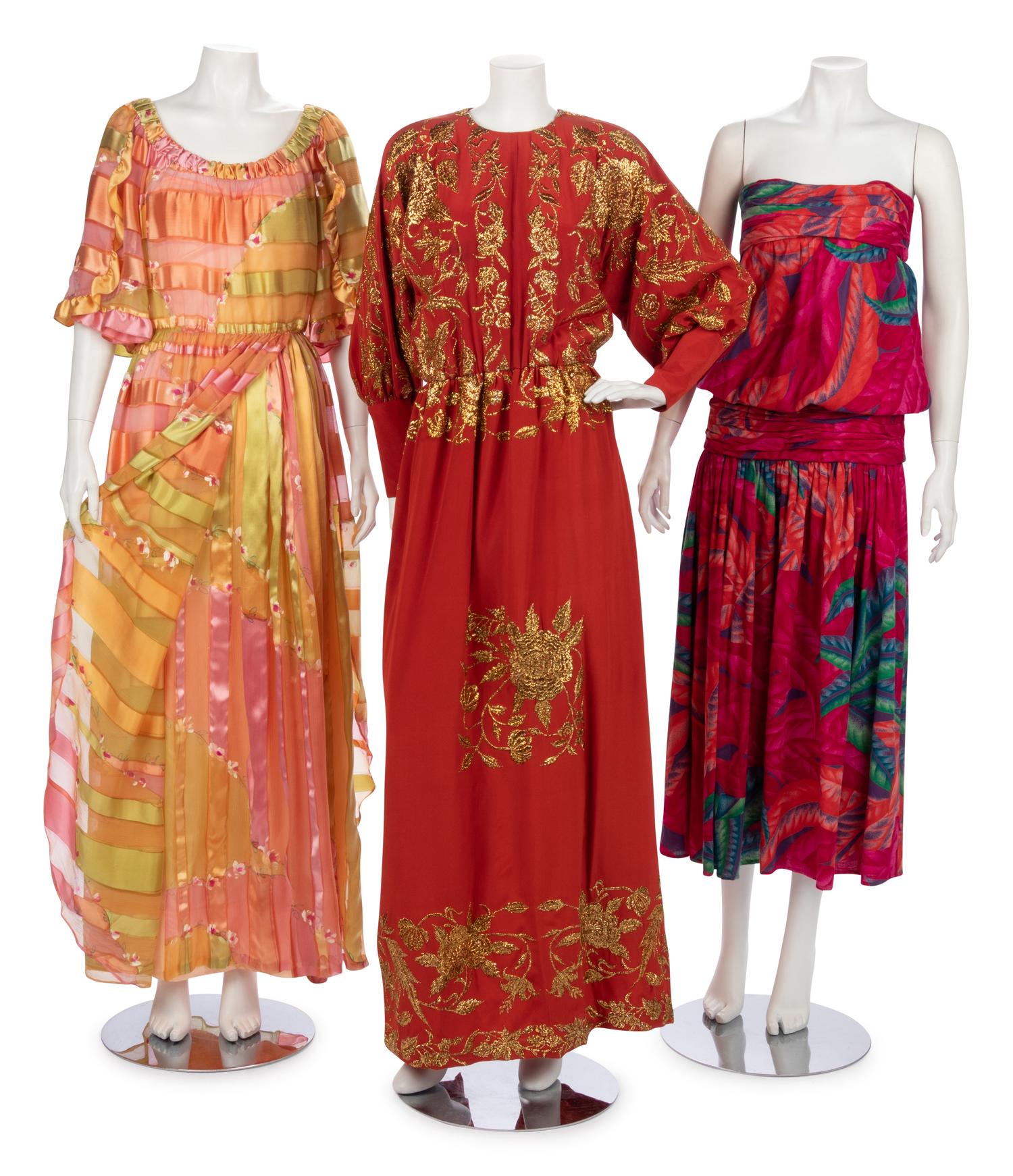 Three Vintage Party Dresses, 1980s