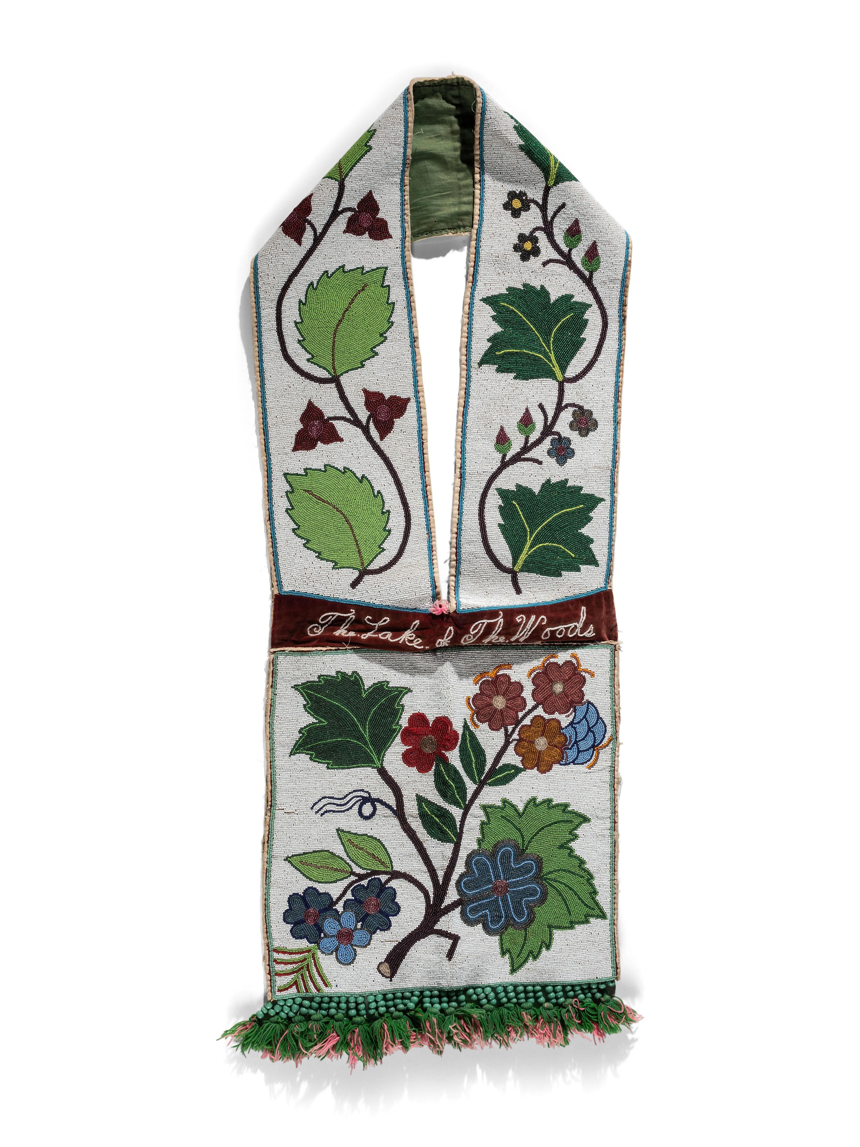 Anishinaabe Beaded Bandolier Bag , The Lake of the Woods