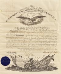 [Presidential] Arthur, Chester A. Partially-Printed Military Commission, signed