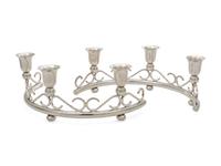 A Pair of American Silver Three Light Candelabra