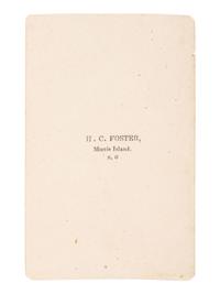 [CIVIL WAR]. CDV album containing images of 2 soldiers, incl. Corodon Mason, USCT, 32nd Infantry.