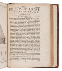 [HEVELIUS, Johannes (1611-1687)]. Philosophical Transactions . Nos. 57-68. Henry Oldenburg, editor. London: John Martyn, 1671.